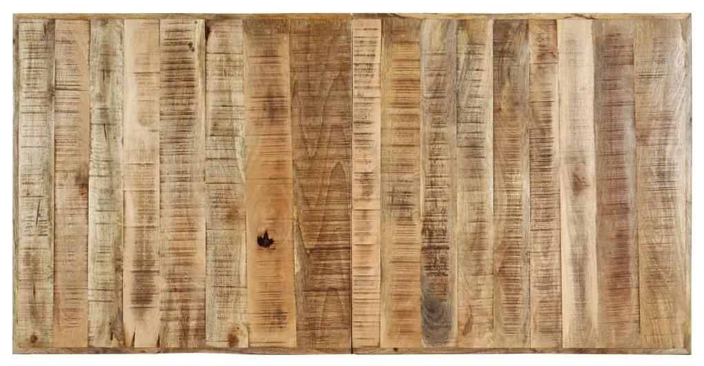 Masa de bucatarie, 160x80x75cm, lemn masiv de mango nefinisat 1, Maro deschis, 160 cm