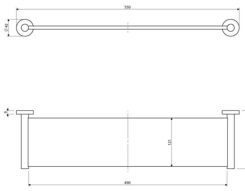 Omnires Modern Project raft de baie 55 cm alb MP60930WM