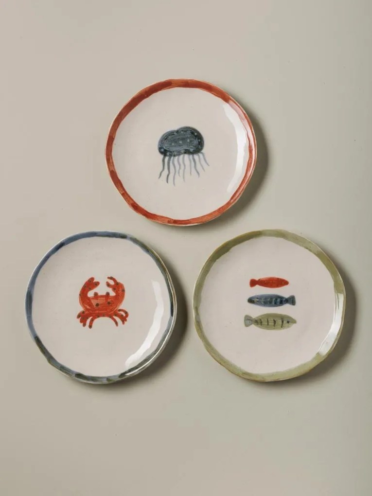 Set 3 farfurii din ceramica, D20cm, Mare Amore