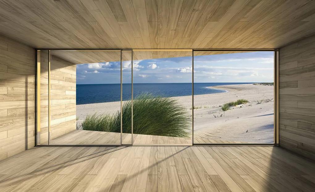 Fototapet - Privire spre ocean și plaja (254x184 cm), în 8 de alte dimensiuni noi
