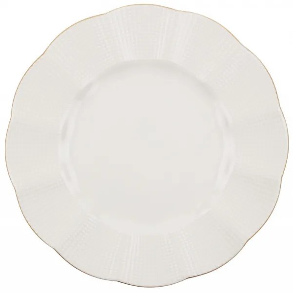 Serviciu de masa, Portelan, 24 de Piese, Culoare Crem / Auriu