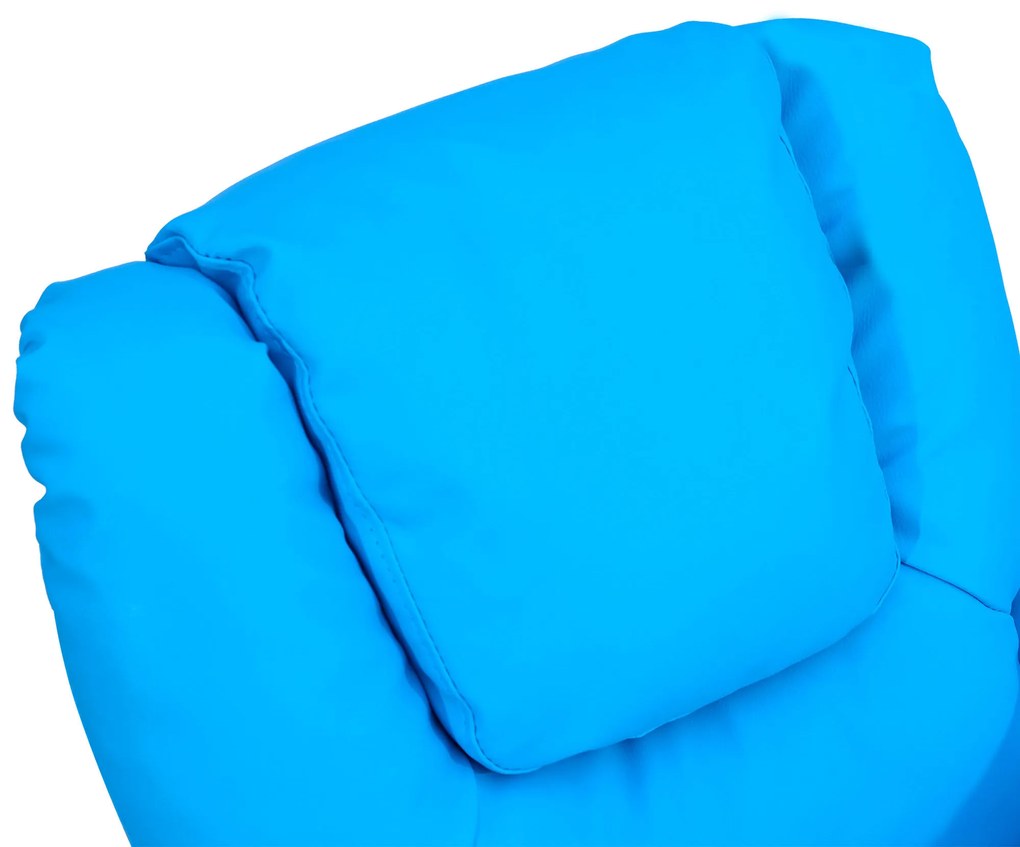 HOMCOM Scaun pentru copii cu spătar îclinabil 62 x 52 x 69 cm Ramă din lemn masiv Albastru | Aosom Romania