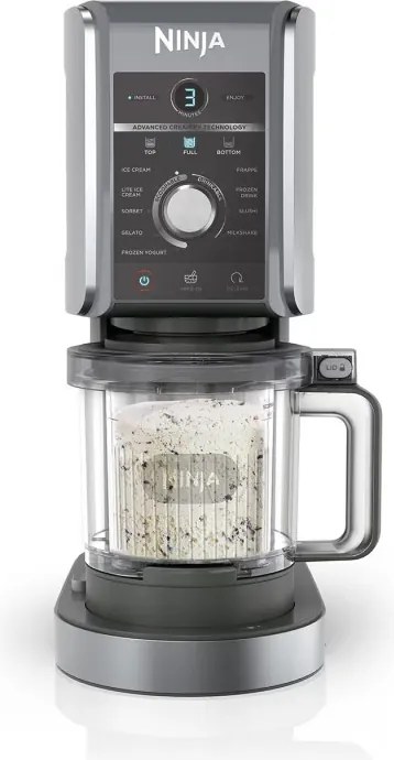 Masina de inghetata Ninja Creami Deluxe NC502EU, 800W, 10 programe, 2 recipiente 709 ml, CREAMify, Negru