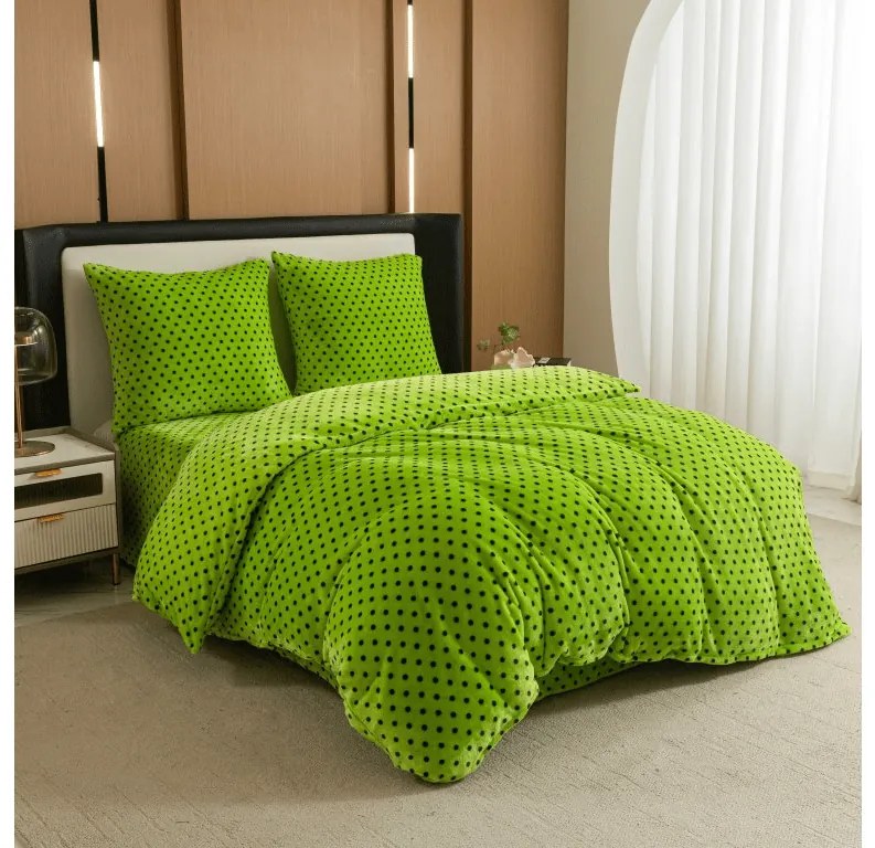 Lenjerie cocolino COLAM verde Dimensiune lenjerie de pat: 70 x 90 cm | 140 x 220 cm