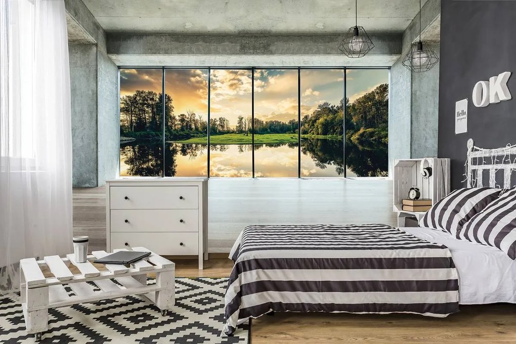 Fototapet - Privire spre lac (152,5x104 cm)