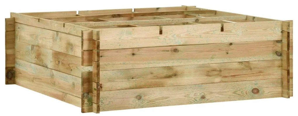 43346 vidaXL Jardinieră de legume, lemn de pin tratat, 120x120x40 cm