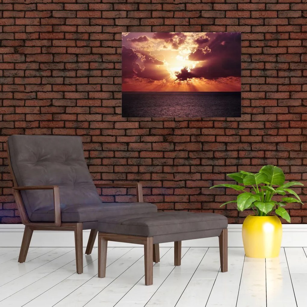 Tablou cu soarele după nori (70x50 cm)