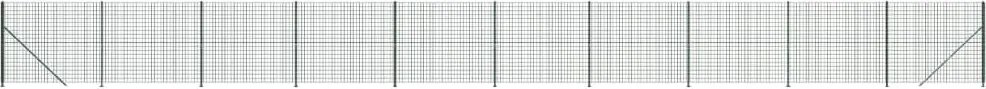 vidaXL Gard plasă de sârmă cu bordură, verde, 1,8x25 m