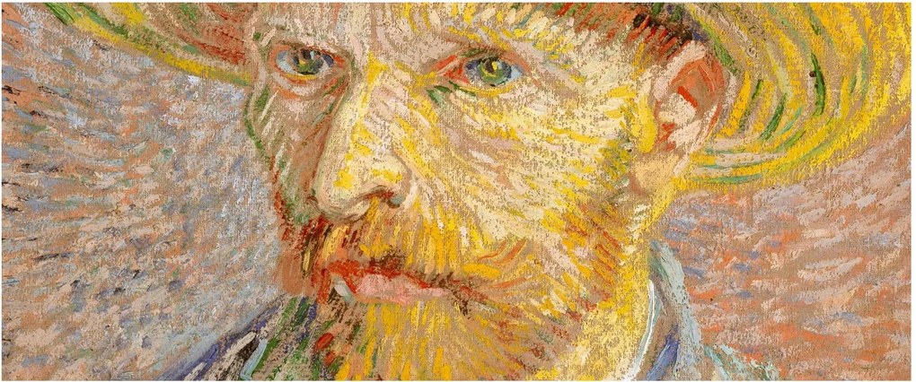Tablou - Vincent van Gogh, Self-Portrait with a Straw Hat (The Potato Peeler), reproducere (120x50 cm)