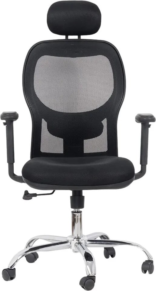Scaun ergonomic OFF 989 negru, brațe reglabile și suport lombar