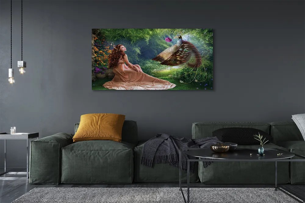 Tablouri canvas pădure de sex feminin fazan