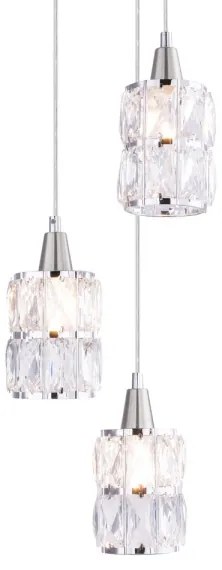 Globo 15760-3 - Lustră pe cablu de cristal WOLLI 3xE14/40W/230V