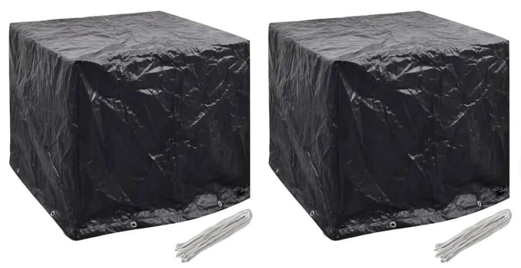 vidaXL Huse rezervor apă pt grădină, 2 buc., 8 ocheți, 116x100x120 cm