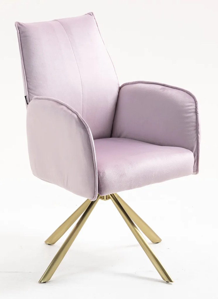 HR280 BAZĂ STEA Scaun Mov din Catifea cu Bază Aurie