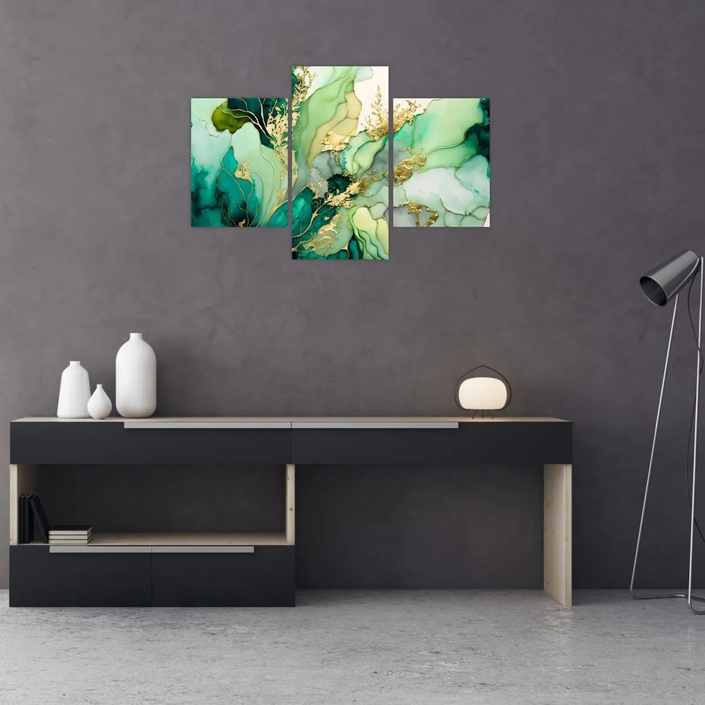 Tablou - Abstractizare verde (90x60 cm)