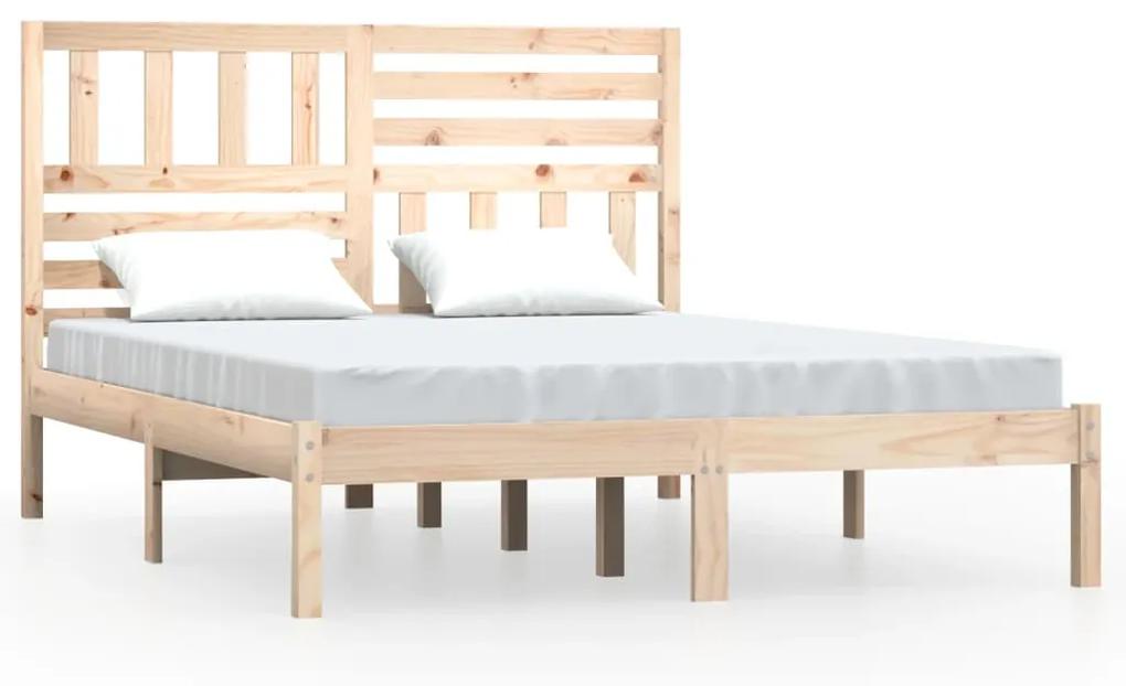 3101018 vidaXL Cadru de pat, 120x200 cm, lemn masiv de pin