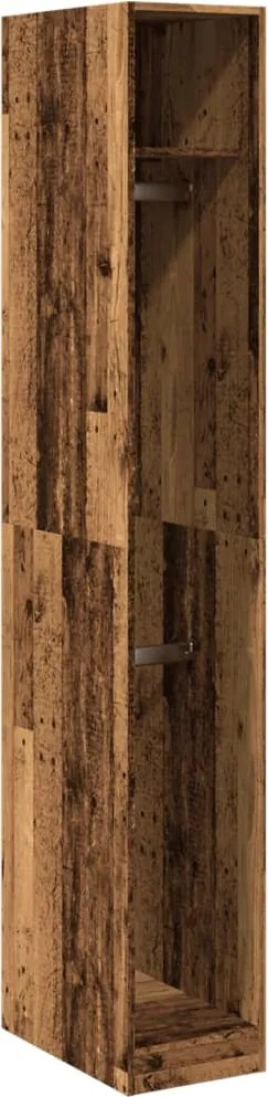 vidaXL Șifonier, lemn vechi, 30x50x200 cm, lemn prelucrat