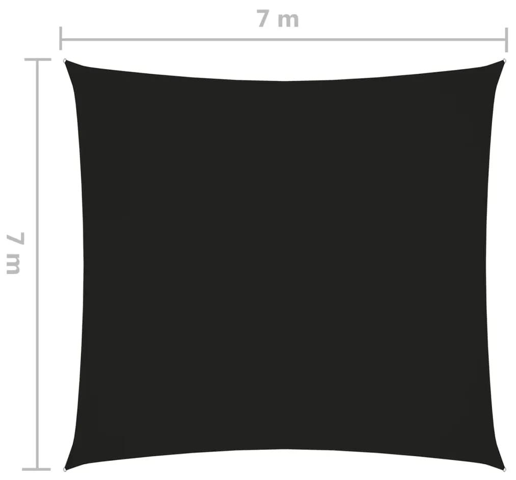 Parasolar, negru, 7x7 m, tesatura oxford, patrat Negru, 7 x 7 m