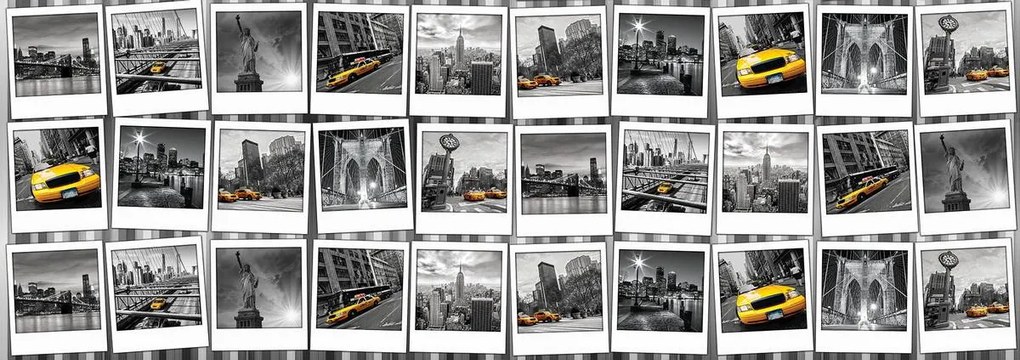 Fototapet - Fotografii din New York (254x184 cm)