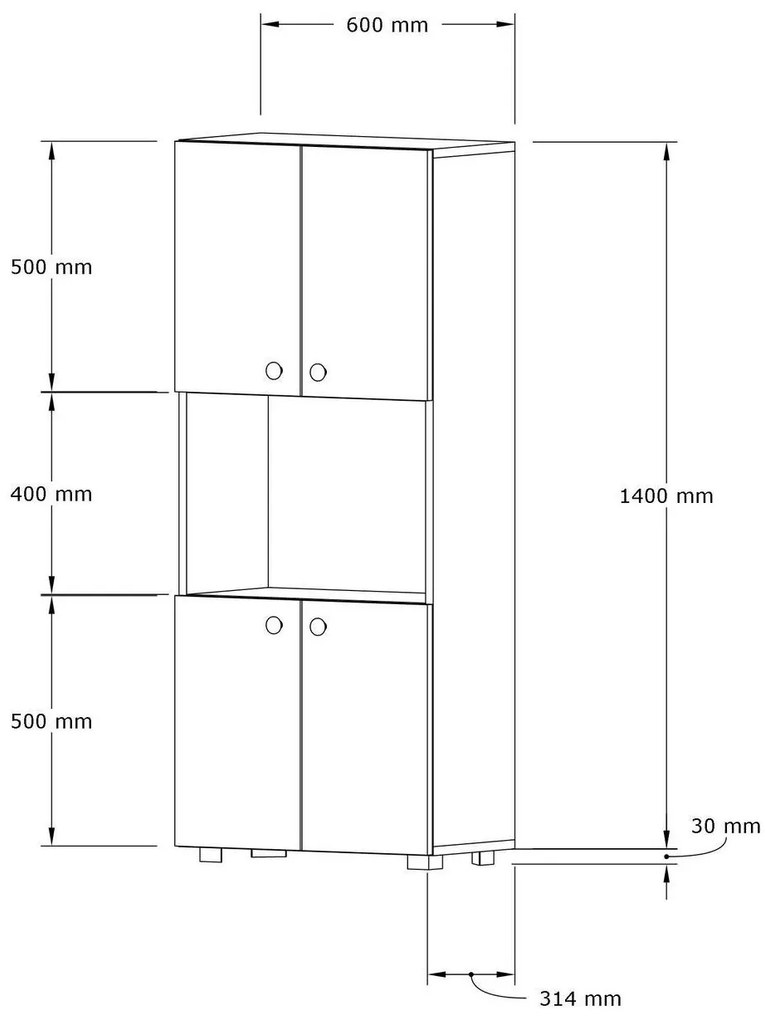 Dulap bucătărie Manele (alb) . 1094038