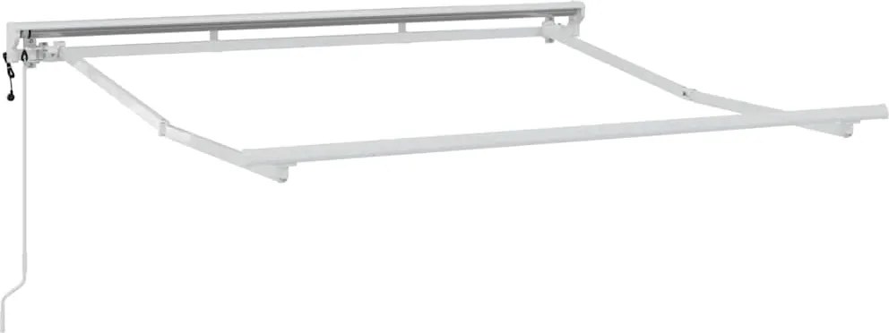 vidaXL Cadru de copertină Ajustabil Alb 2,5 x 2 m Oțel