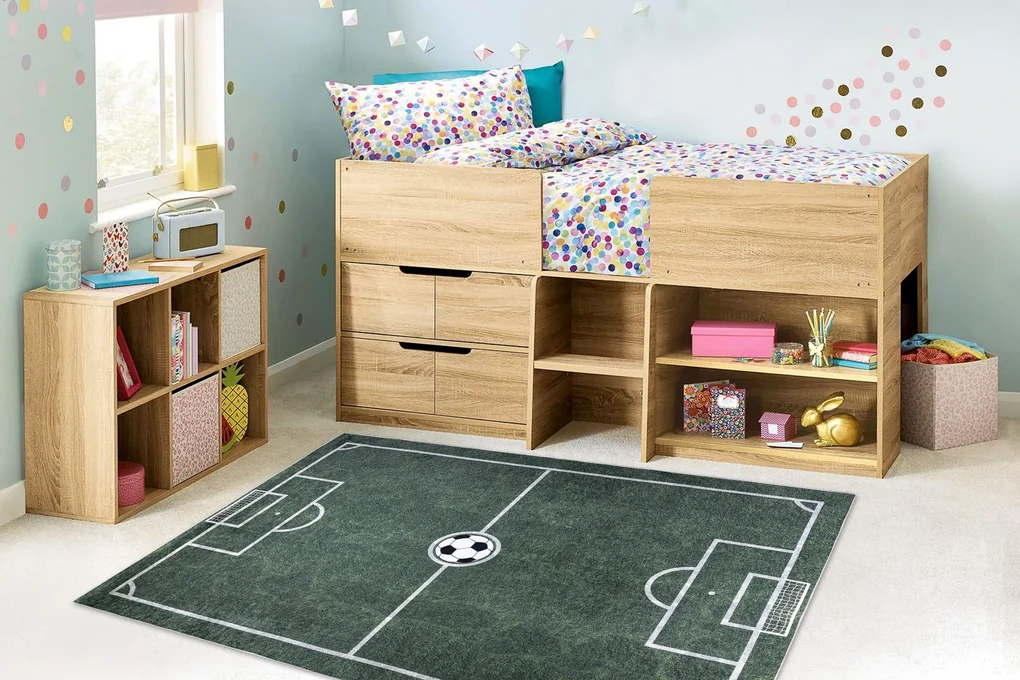 BAMBINO 2138 covor lavabil Teren, fotbal pentru copii anti-alunecare - verde