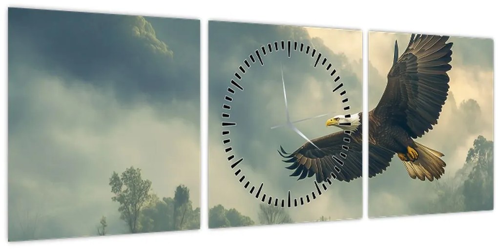 Tablou - Vultur în zbor (cu ceas) (90x30 cm)