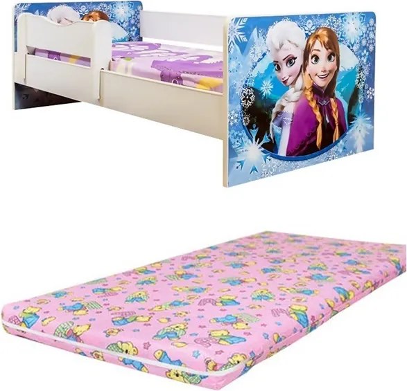 Pat junior Frozen cu saltea inclusa
