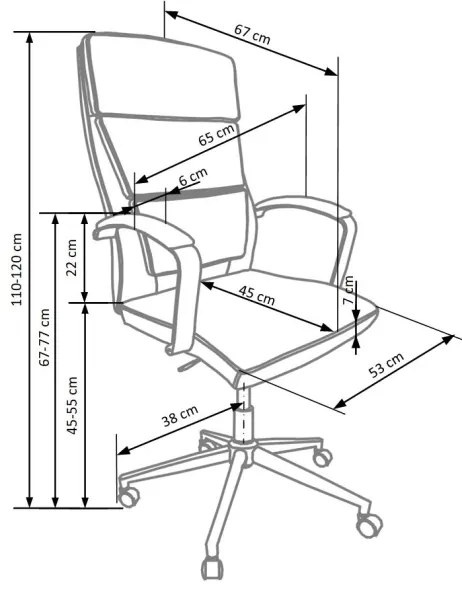 Scaun de birou FANU, alb