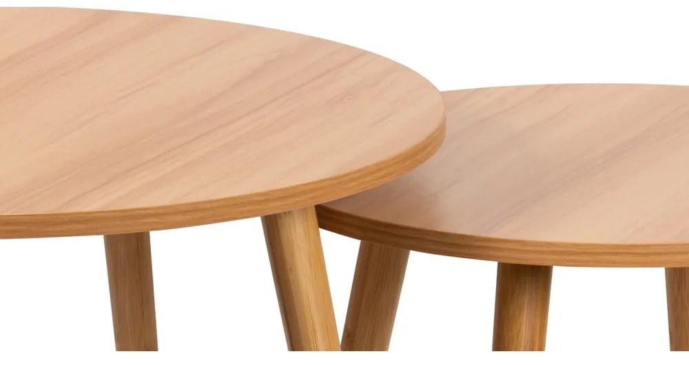 Măsuțe de cafea în culoare naturală 2 buc. rotunde ø 60 cm Luke – Bonami Essentials