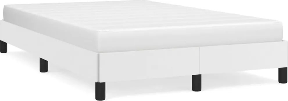 vidaXL Cadru de pat fără saltea alb 120x190 cm piele artificială