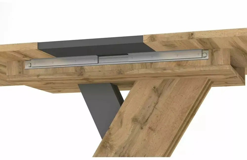 Masa extensibila Exel stejar artizan/antracit L140-180 cm