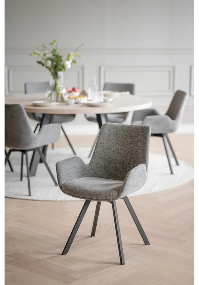 Set de scaune de sufragerie gri 2 buc. tapițat Norwell – Rowico