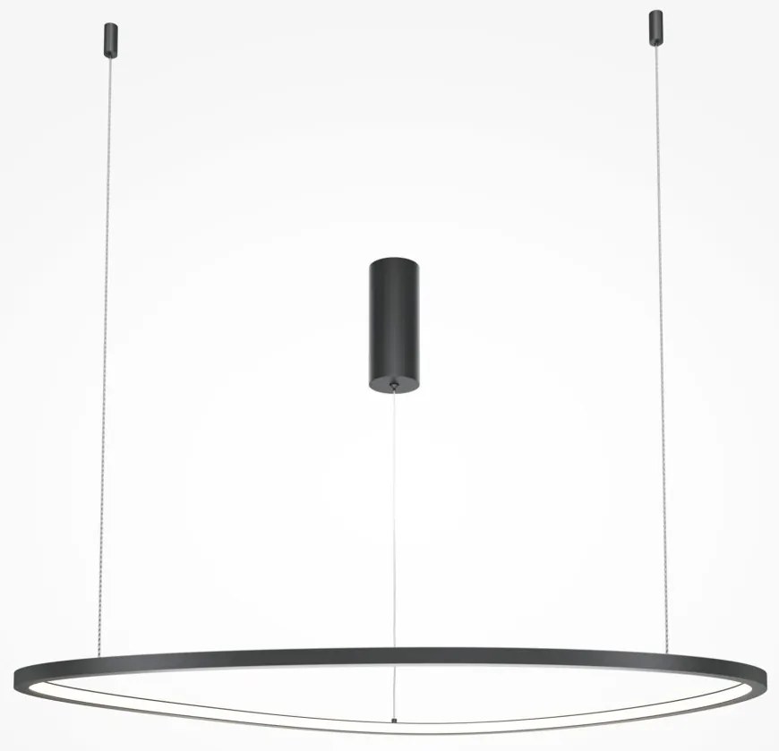 Lustra LED, pendul design modern Glint negru 63x78cm