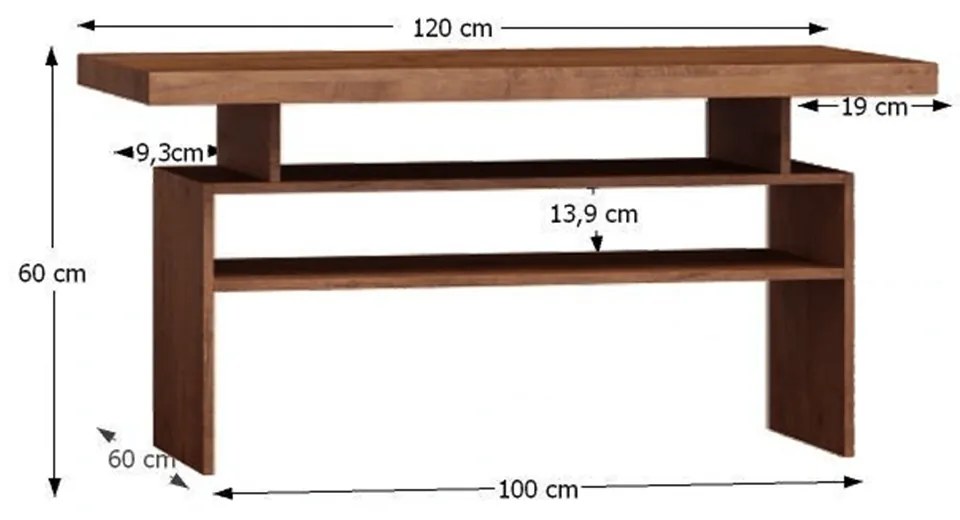 Masuta cafea, frasin deschis, INFINITY I-13