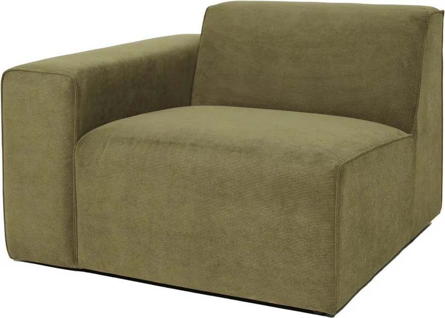 Modul pentru canapea verde din catifea reiată (pe partea stângă ) Sting - Scandic