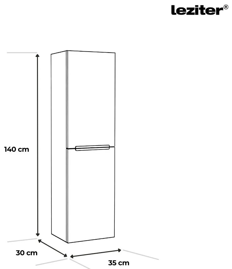 Dulap suspendat Vario Trim 35 alb-antracit