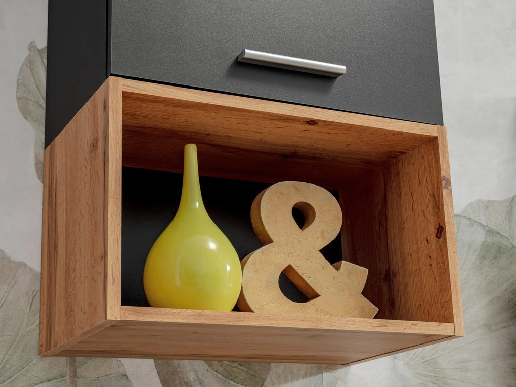 Mobilier living Mantes ZWT2 (negru mat + stejar wotan). 1097675