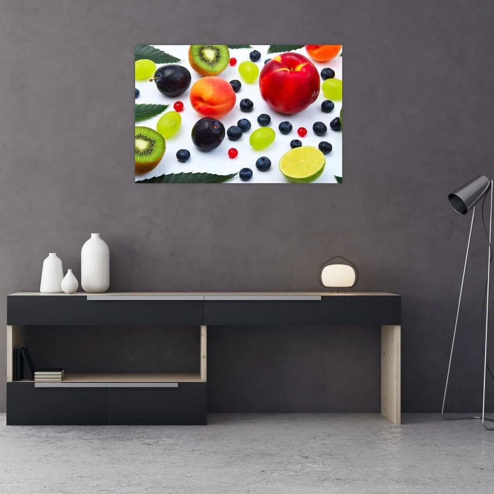 Tablou - fructe cu picături de apă (90x60 cm)