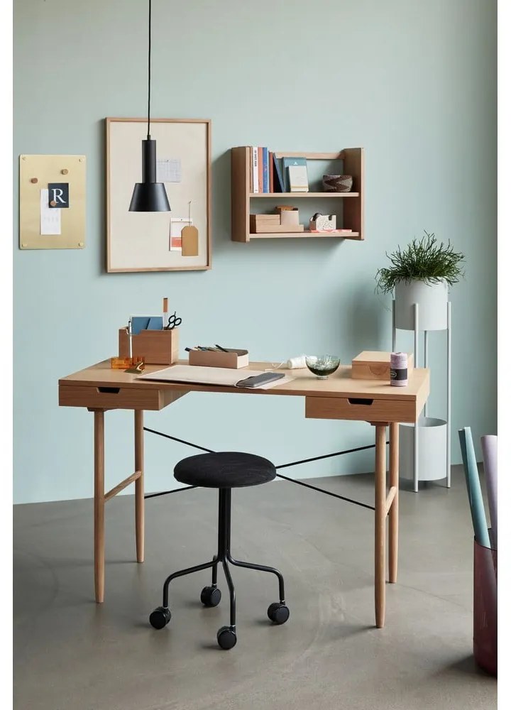 Birou cu aspect de lemn de stejar 55x120 cm Studio – Hübsch