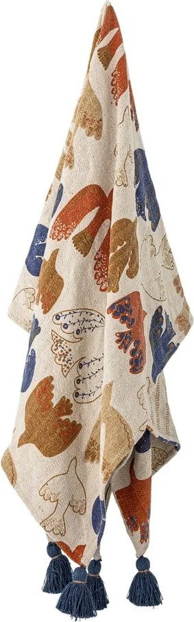 Pătură maro din bumbac reciclat 130x160 cm Anniversary – Bloomingville