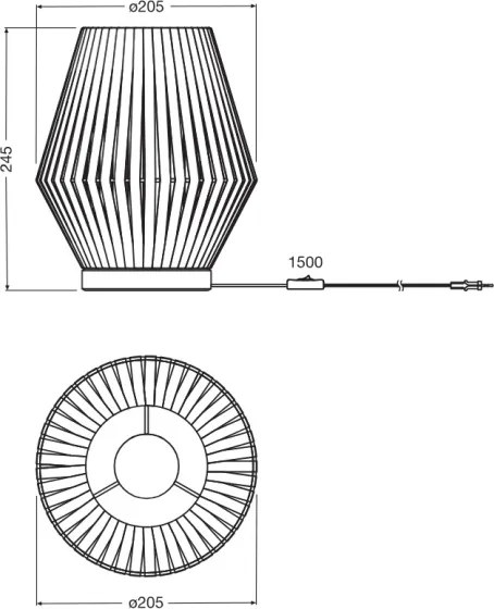 Osram - Lampă de masă DECOR STRIPES 1xE14/5W/230V bej