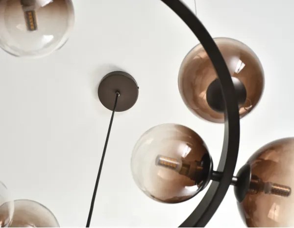 Brilagi - Lustră LED suspendată cu cablu MILLA 15xG9/3W/230V maro/maro fumuriu