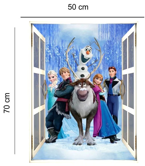 Sticker perete Frozen 3D 50 x 70 cm