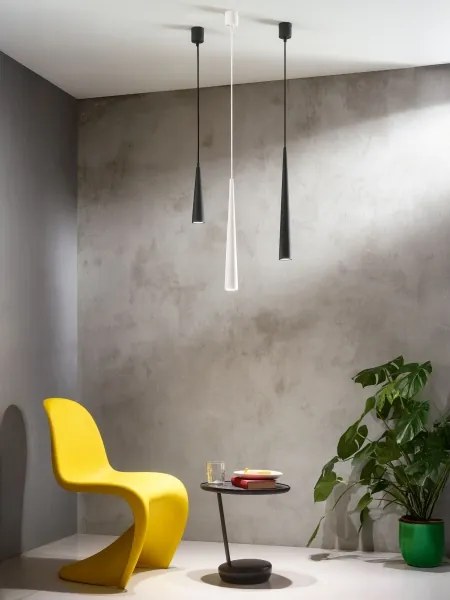 Ondaluce - Pendul pe cablu NOA, 1xGU10/20W/230V, Ø 5,5 cm, negru