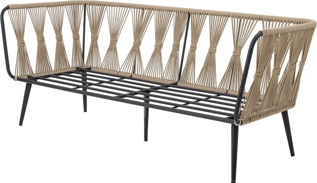 Canapea de exterior, bej, din metal Pavone