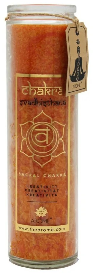 Lumânare parfumată Arome Chakra Creativitate, parfum orhidee și rodie, 320 g