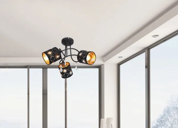 Lustră pe tijă Globo 15448-3D ABBEY 3xE14/25W/230V