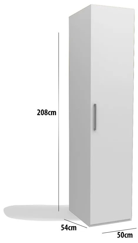 Dulap haine cu o usa diva single wardrobe (50 cm)