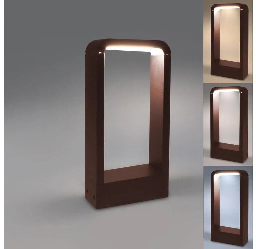 Brilagi - Lampă LED de exterior BARI, 7W, 230V, 3000/4000/6000K, maro, IP54, 30 cm